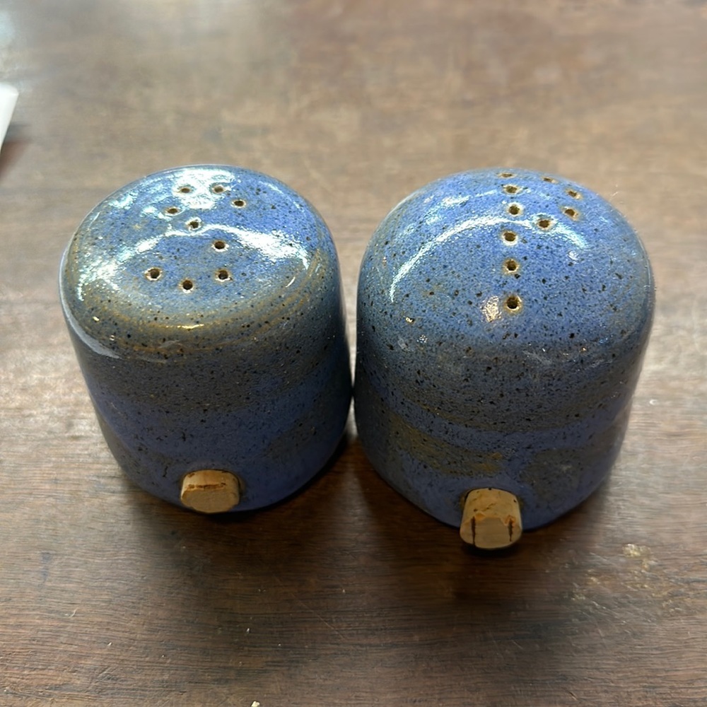 Stoneware Salt and Pepper Shakers with cork